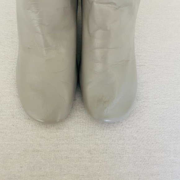 ❤️ CELINE PARIS BALLET RELOADED GRAY LAMBSKIN LEATHER ANKLE BOOTS ITALY - Picture 9 of 11